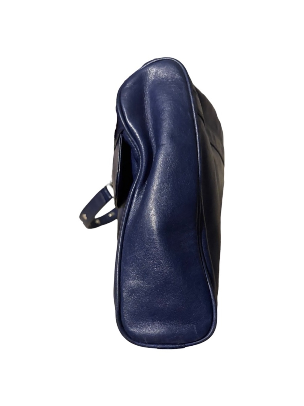Rebecca Minkoff Dark Blue Leather MAC Crossbody Shoulder Bag Chain Strap - Picture 5 of 13